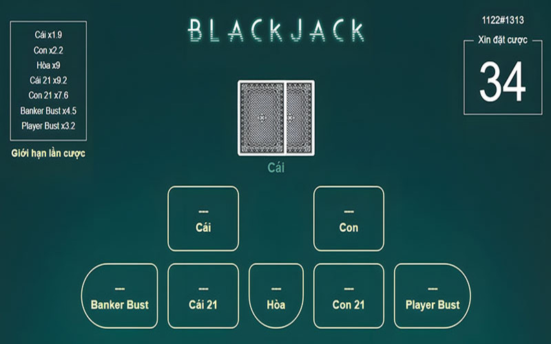 Hướng dẫn chơi blackjack Onebox63 chi tiết